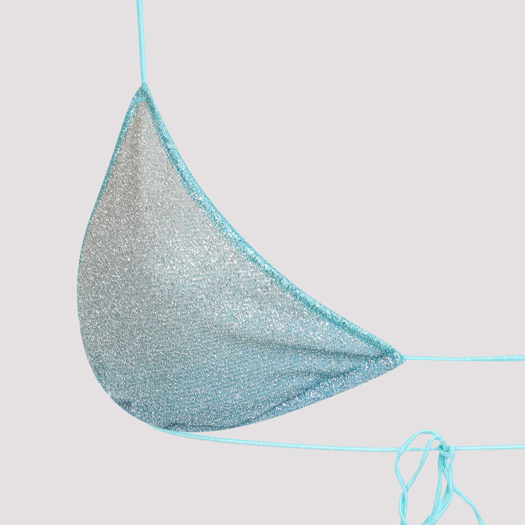 Oseree Oséree Multicolor Metallic Triangle Bikini Set In White