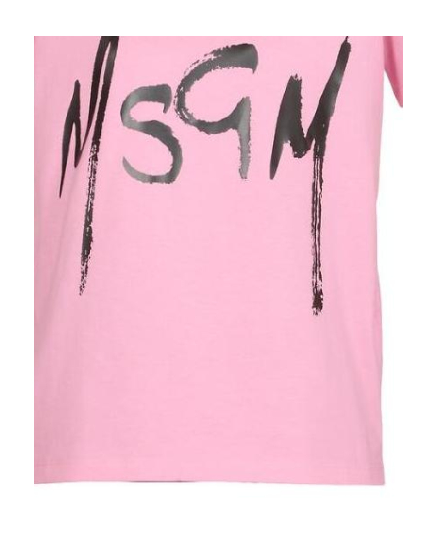 Msgm Logo Short-sleeved T-shirt In Pink