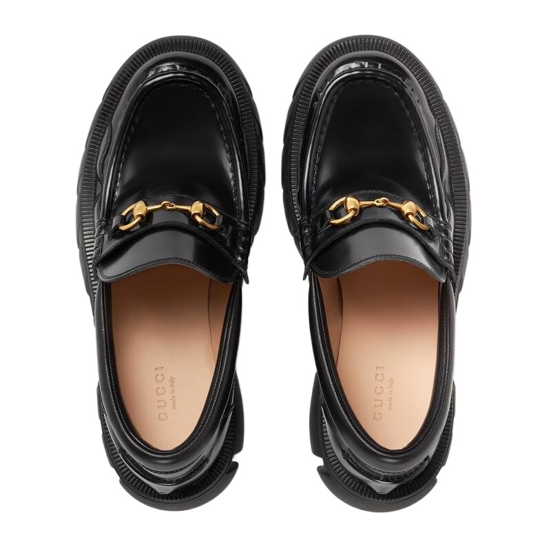 Gucci Horsebit-detail Leather Loafers In Black