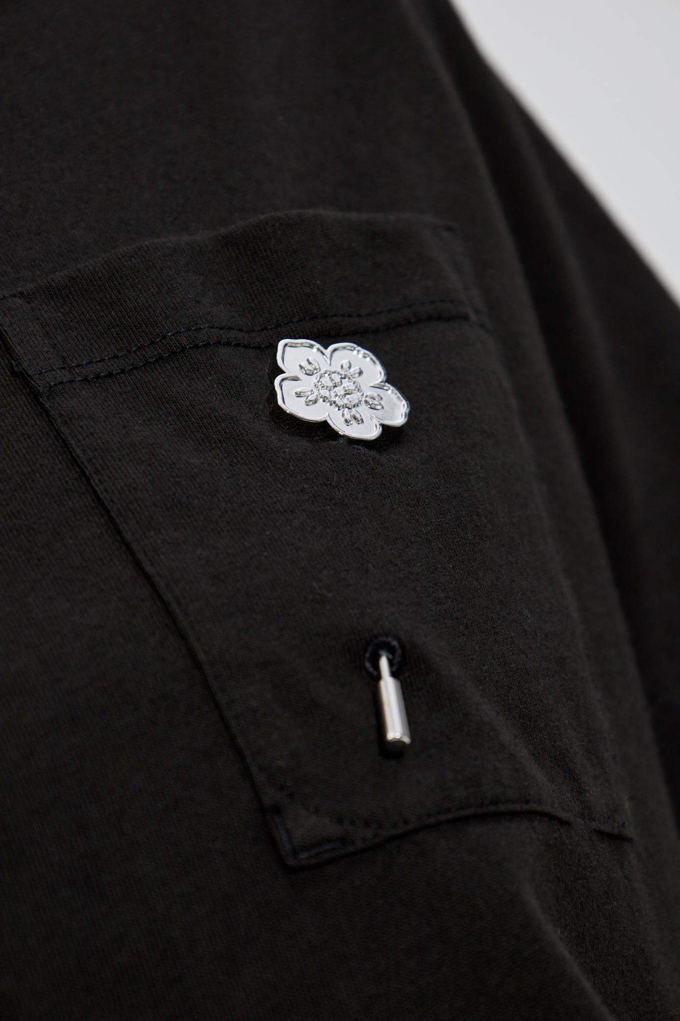 Kenzo 'boke Flower 2,0' Black Crewneck T-shirt With Logo Patch On The Front And Logo Lettering On The Rear In Black