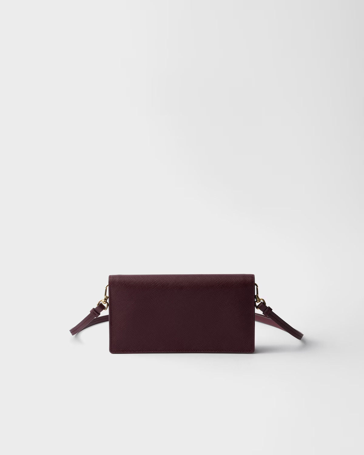 Prada Leather Flap Wallet In Brown