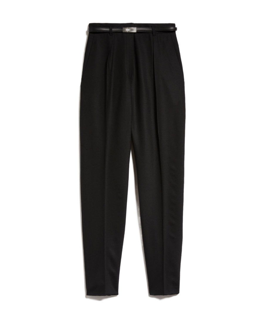 ボトムスその他 Max Mara Pianoforte Black Grain de Poudre wool trousers Max Mara Pianoforte Black Grain de Poudre wool trousers