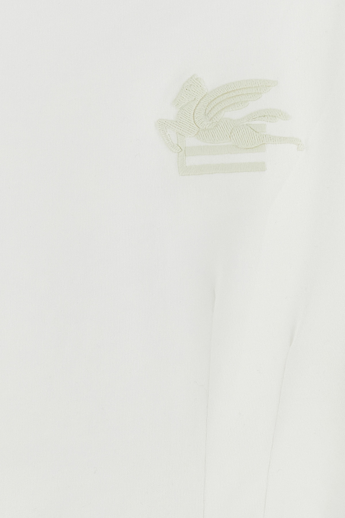 Etro Waist-fitted Logo-embroidered T-shirt In White