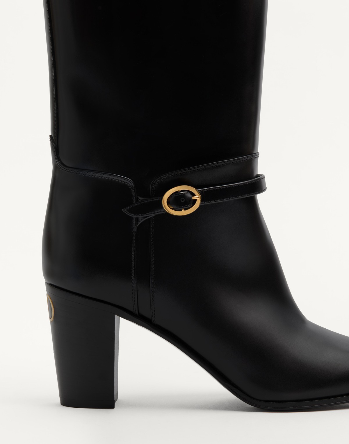 Valentino 75mm Pattie Leather Boots In Black