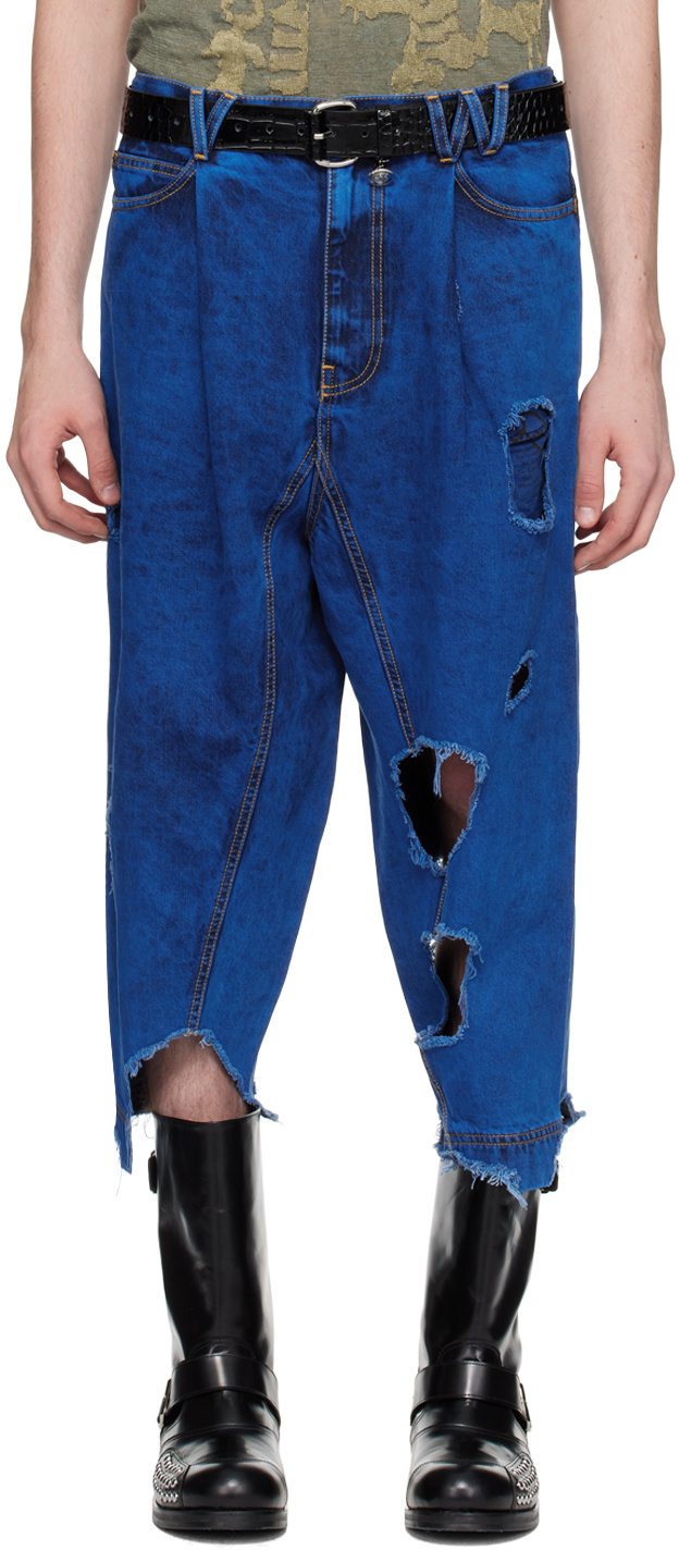 Vivienne Westwood Pierced Detail Jeans In Blue