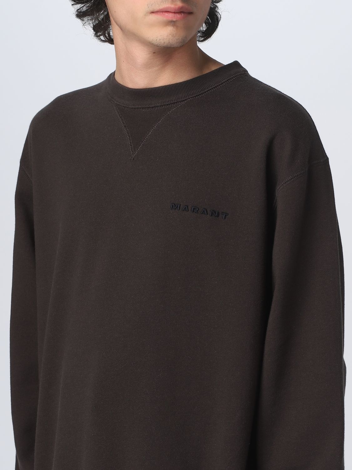 Isabel Marant Marant Relaxed-fit Black Sweatshirt With Subtle Logo In Black