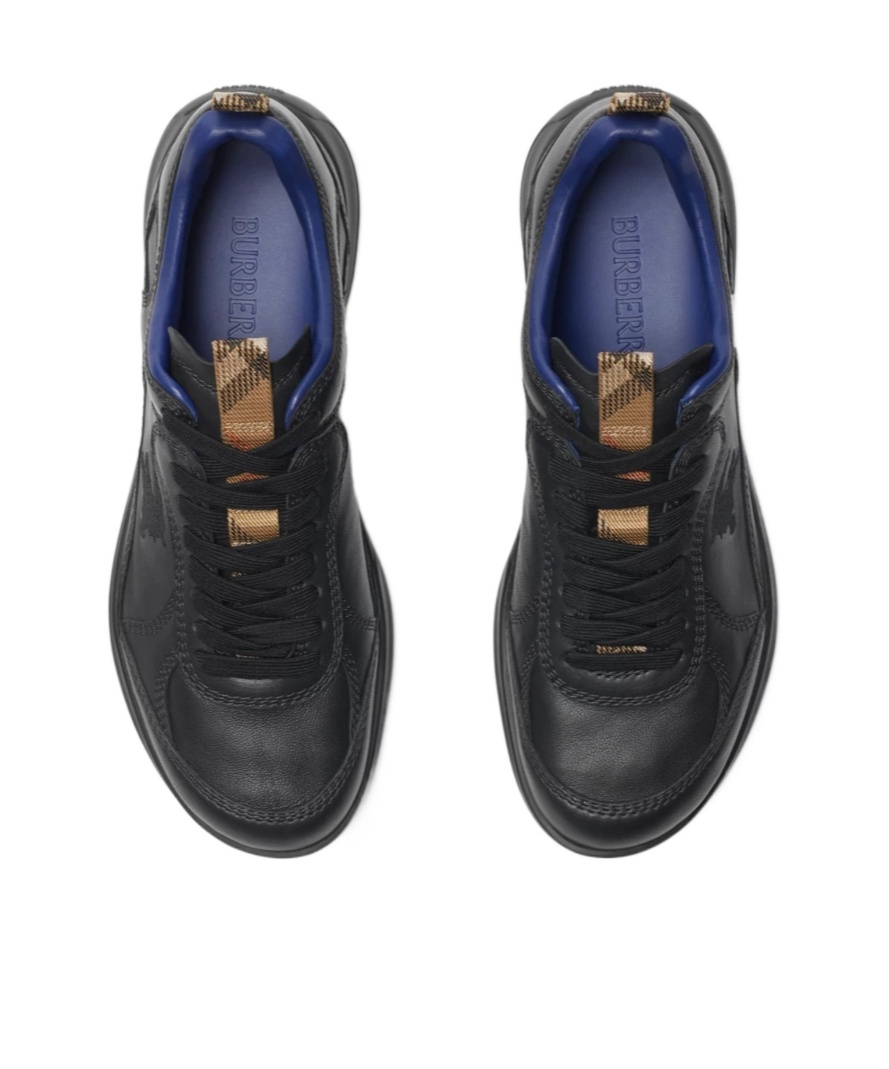 Shop Burberry Matrix Sneakers In Black