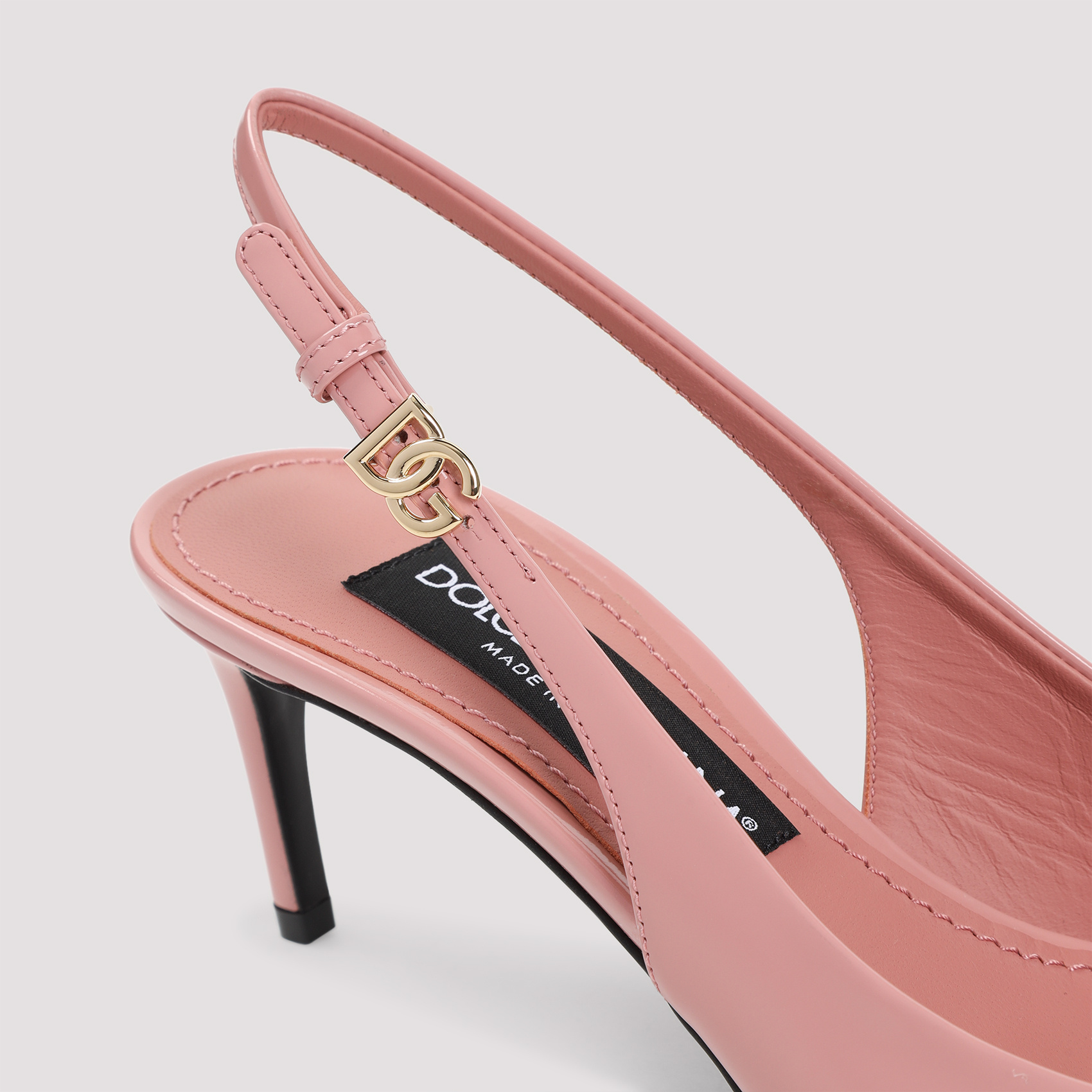 Dolce & Gabbana 70 Patent Leather Slingback Pumps In Pink