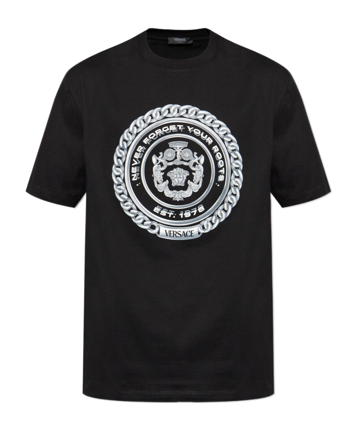 Versace Short-sleeved T-shirt In Black