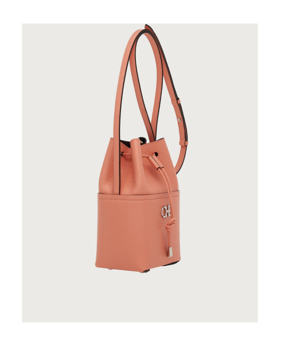 Ferragamo Gancini Bucket Bag In Pink