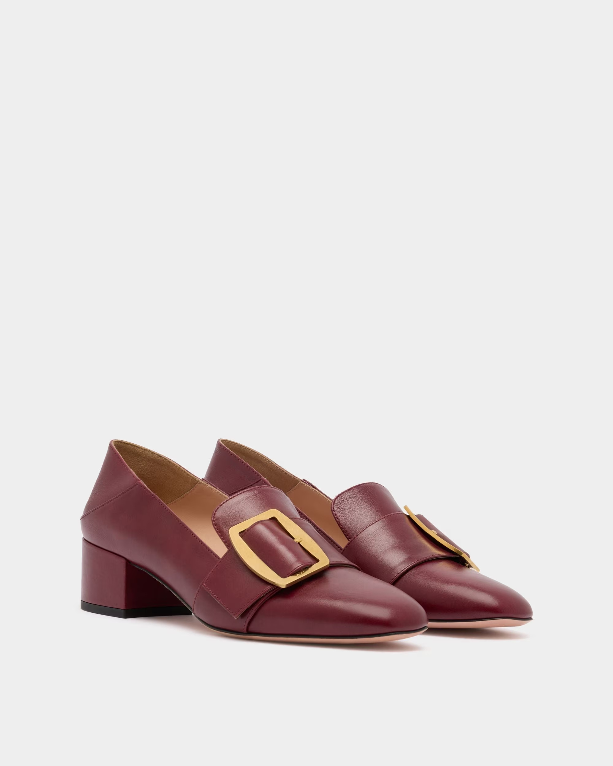 Bally Boucle High Heels In Burgundy