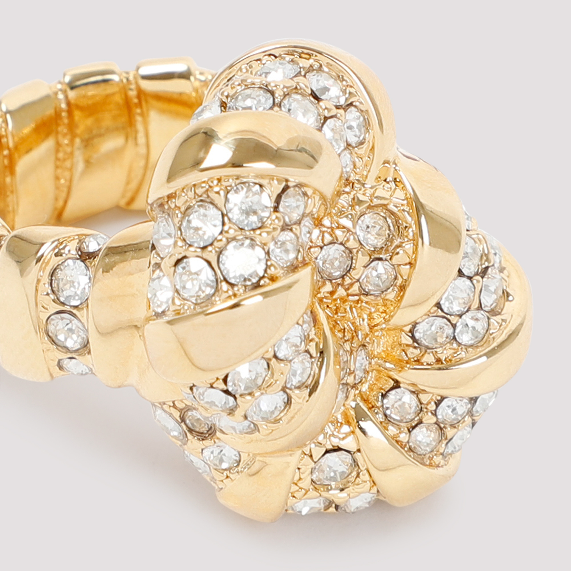Lanvin Melodie Rhinestone Ring In Yellow