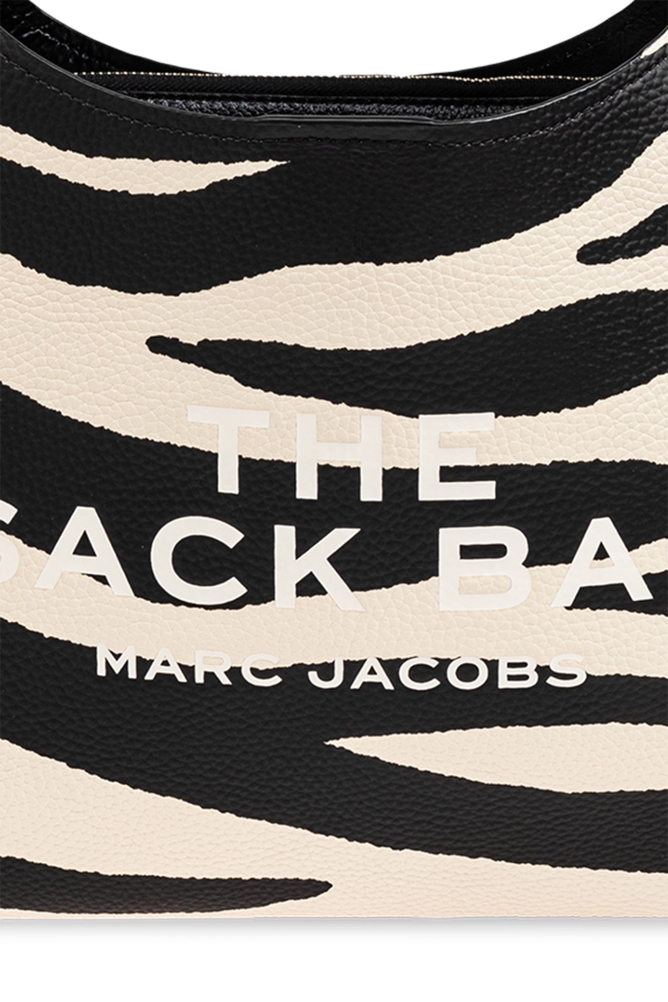 Marc Jacobs The Zebra Printed Sack Shoulder Bag In Black