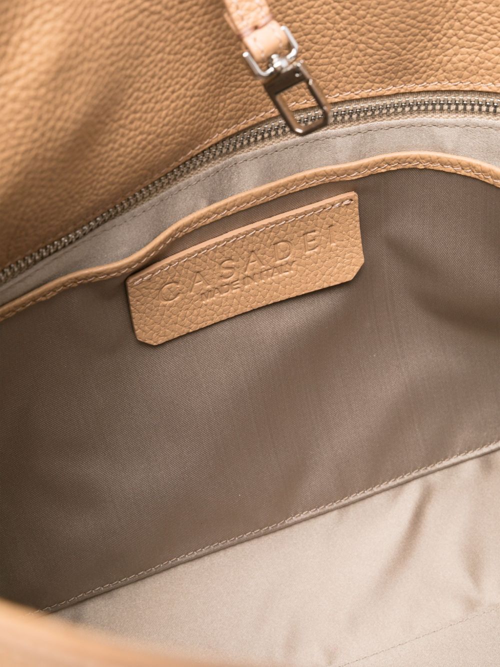 Casadei Park Avenue Leather Tote Bag In Nude