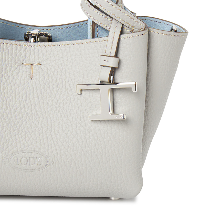 Tod's Logo Shoulder Bag In White