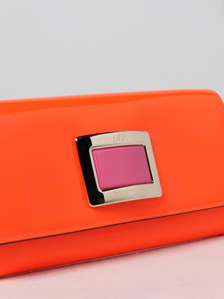 Roger Vivier Logo Flip Shoulder Bag In Pink