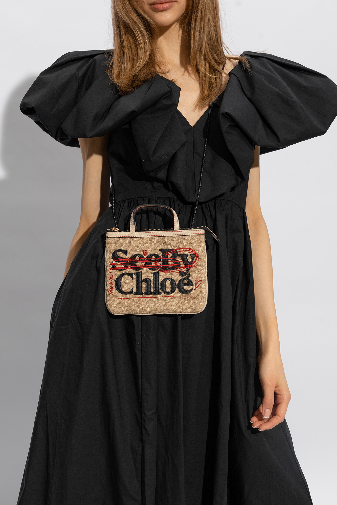 See By Chloé Logo Shoulder Bag In Nude