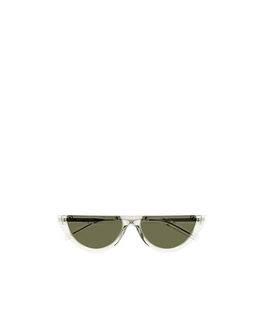 Saint Laurent Half-moon Shaped Sunglasses In Green