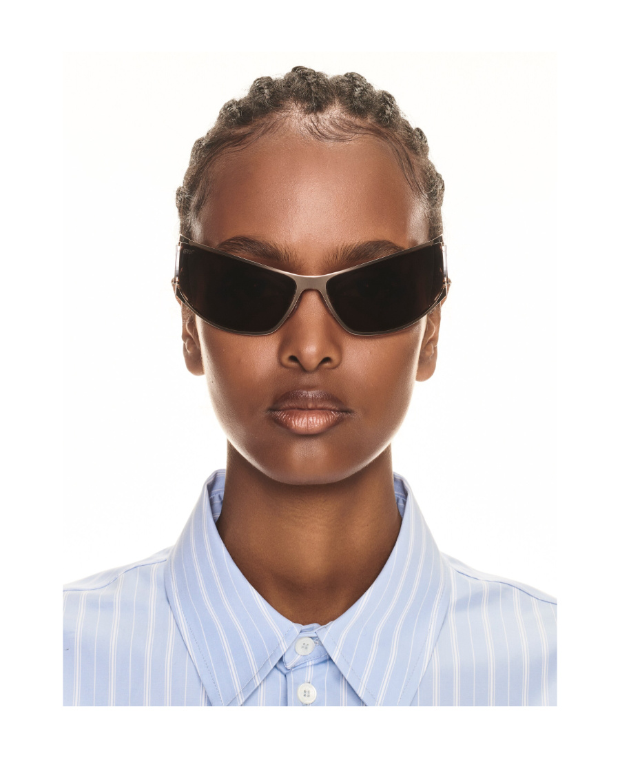 Off-white Luna Tortoiseshell Biker-style Sunglasses In Black