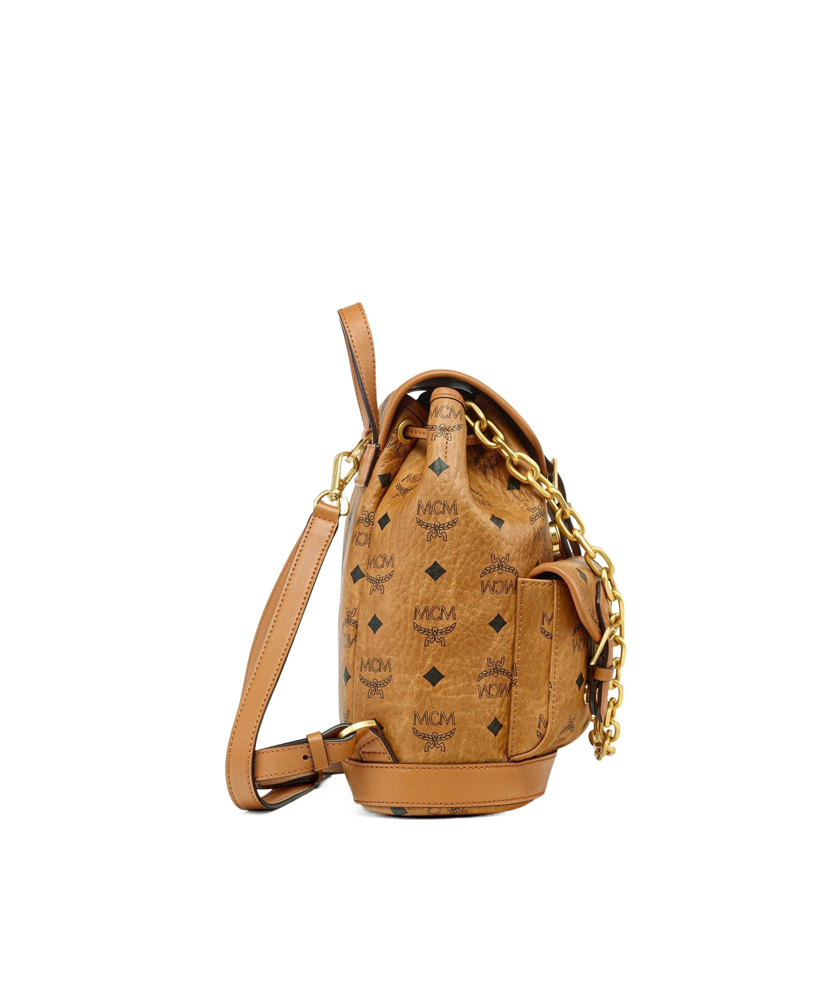 Mcm Mini Aren Drawstring Backpack In Brown