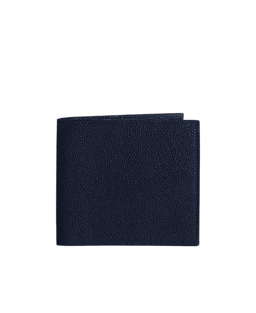 Thom Browne Billfold In Pebble Grain In Black