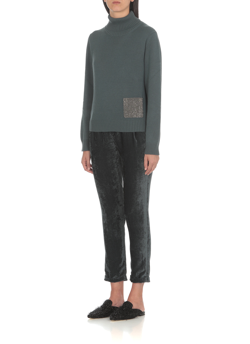 Fabiana Filippi Lace-up Casual Pants In Black