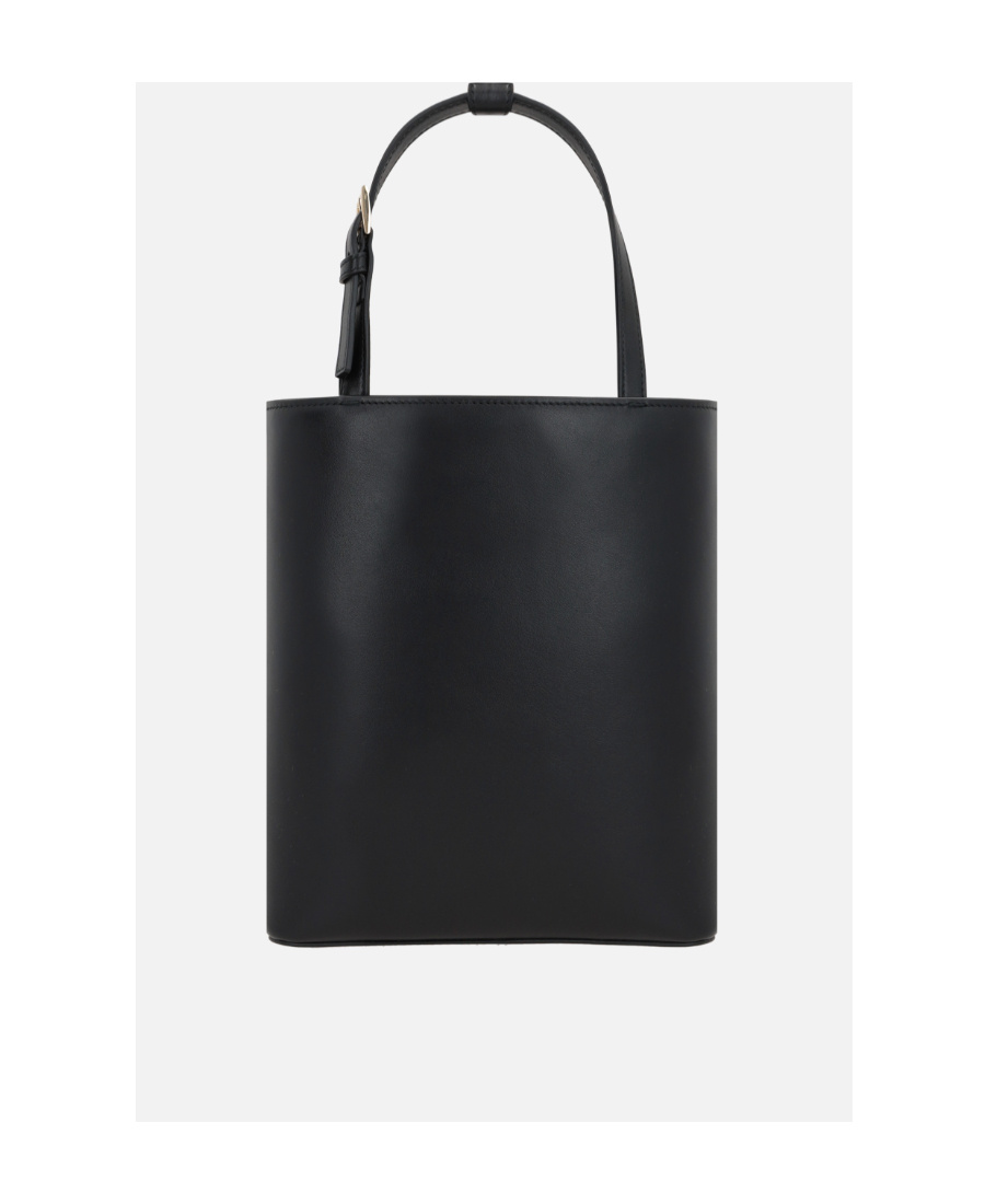 Prada Triangle Logo-appliqué Tote Bag In Black