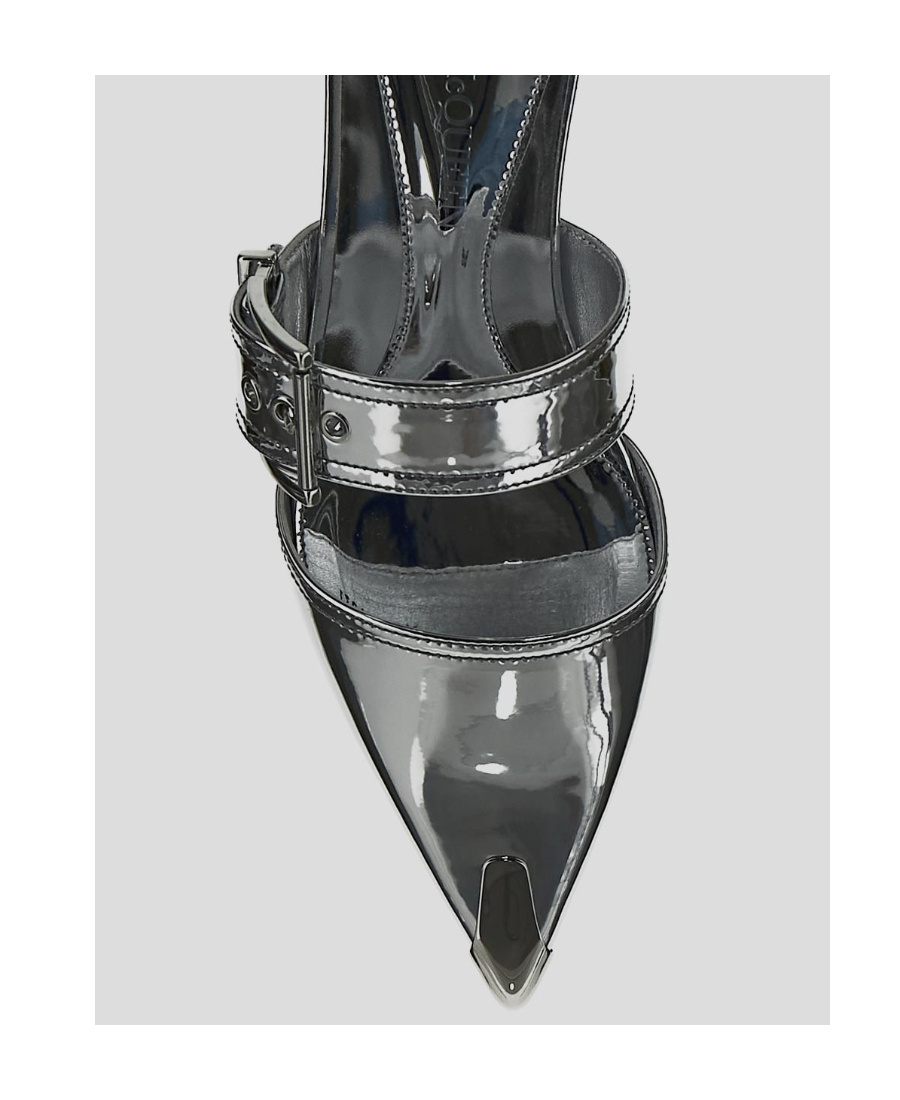 Alexander Mcqueen Punk Flat Leather Mules