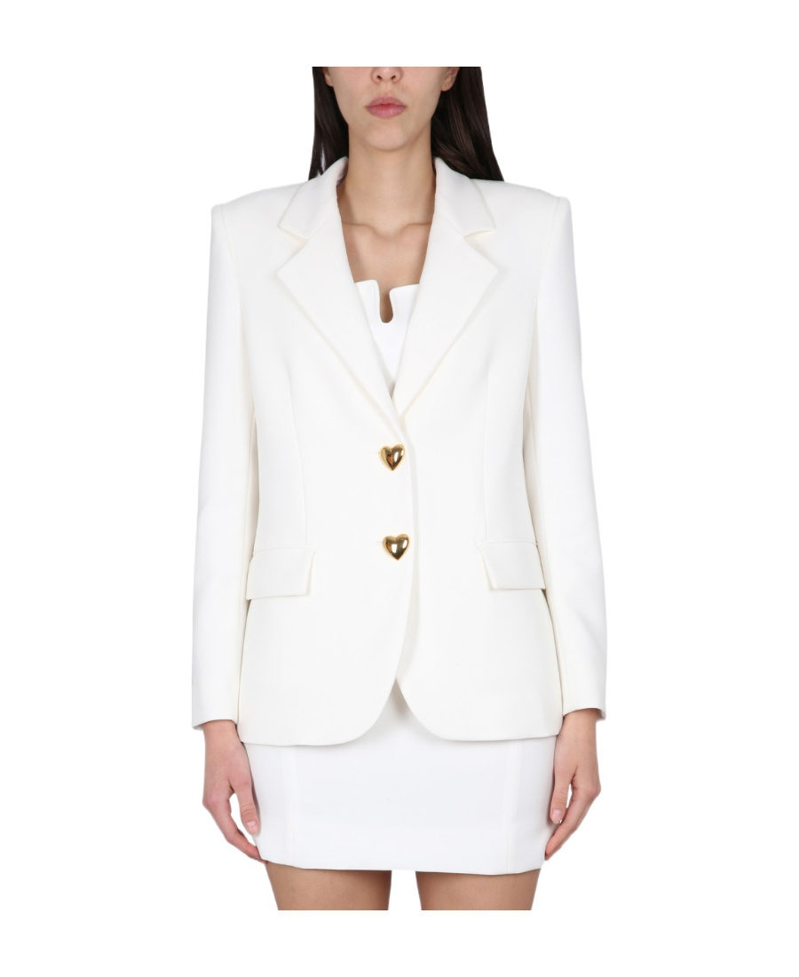 Moschino Single-breasted Jacket In White
