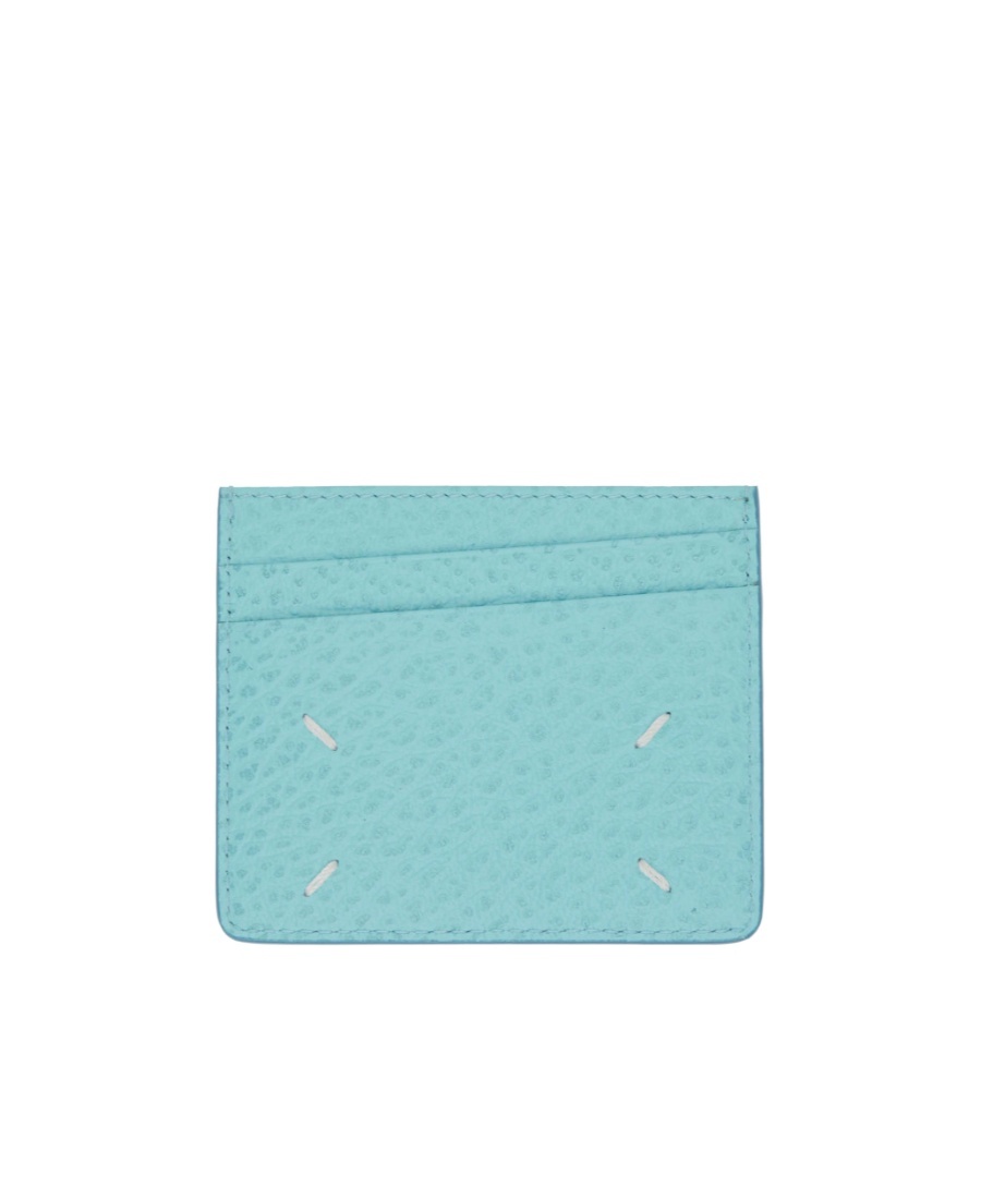 Maison Margiela Numbers-motif Leather Cardholder In Blue