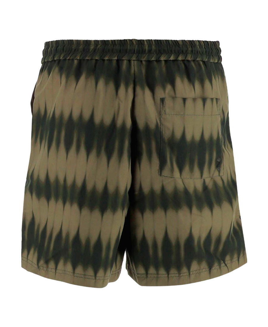 Apc A.p.c. Men Swimsuit With Print In Green