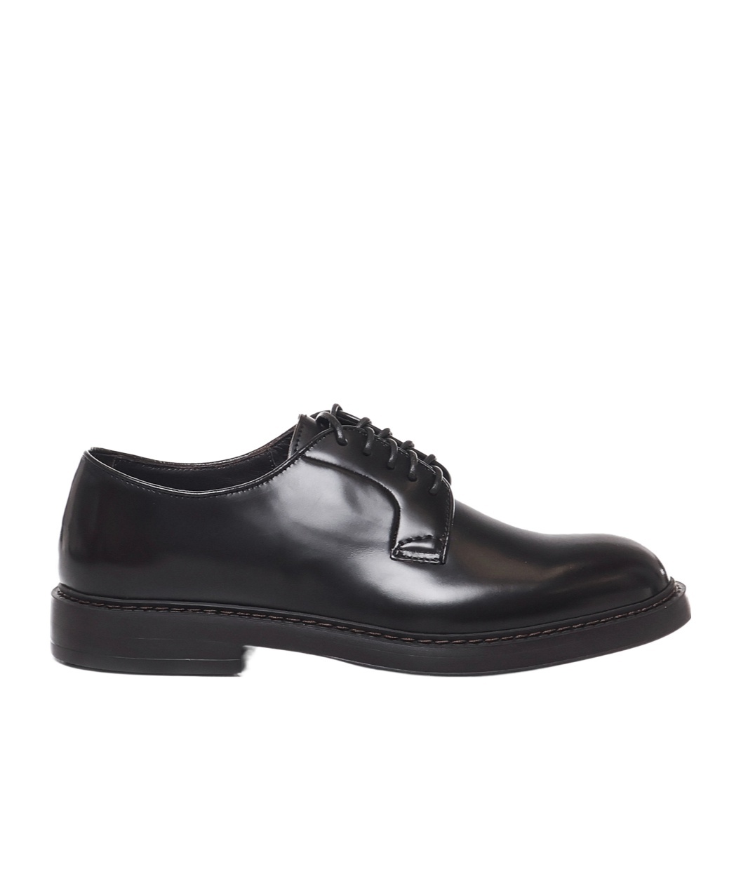 Doucal's Almond-toe Leather Derby Shoes In Black