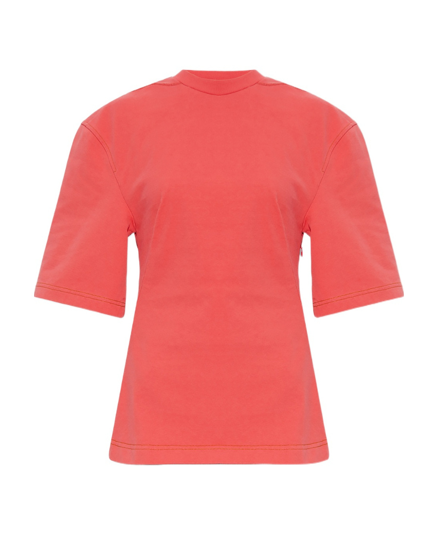 Jacquemus Crew-neck Cotton T-shirt In Red