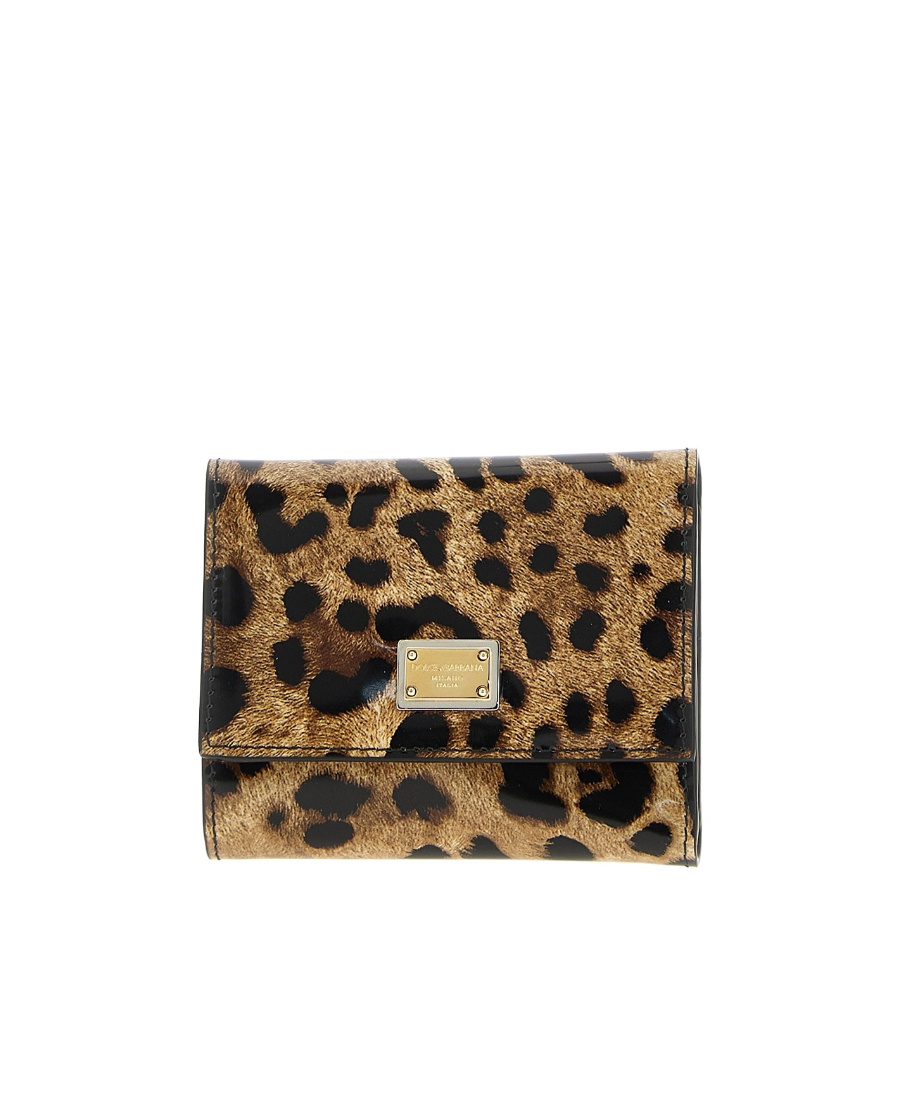 Dolce & Gabbana Leopard-print Bi-fold Wallet In Brown