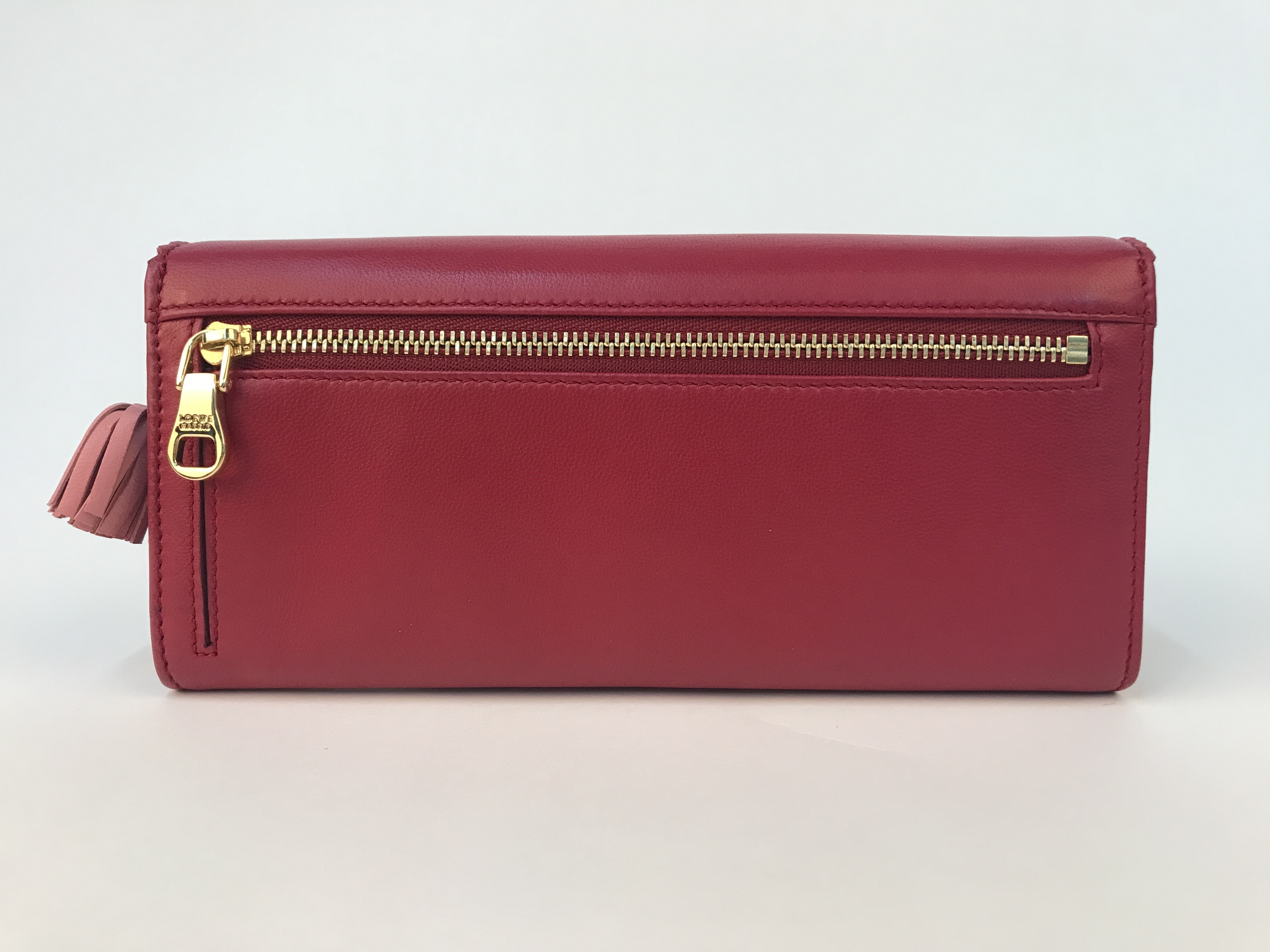 Loewe Zipper Wallet In Red