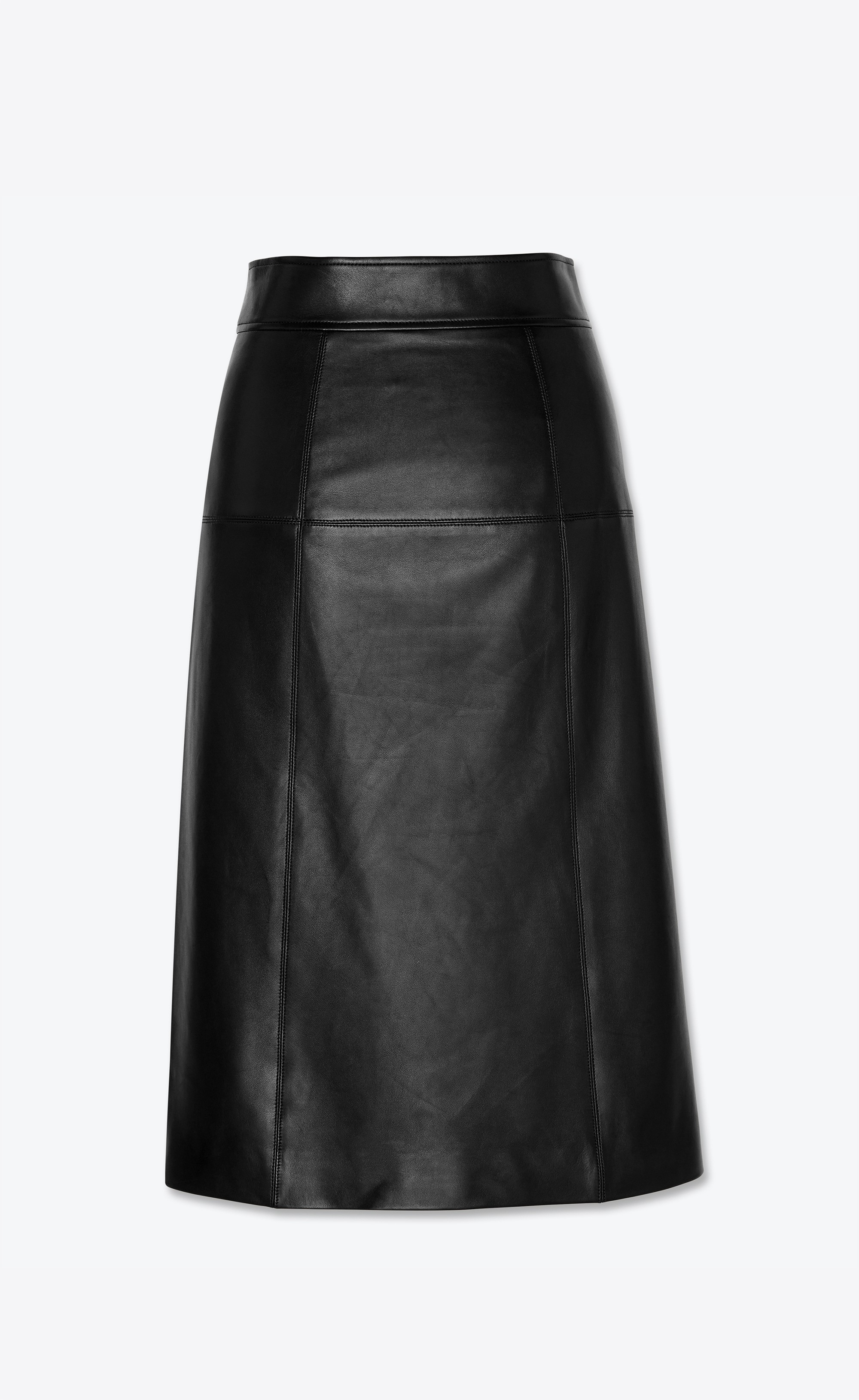 Saint Laurent A-line Midi Skirt In Black