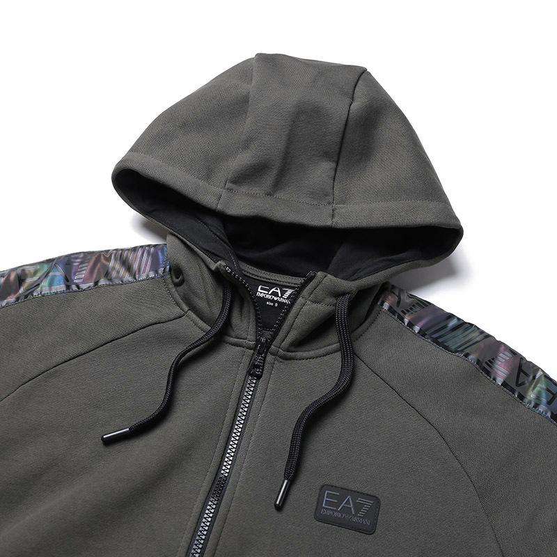 Ea7 Logo And Hat Casual Jacket In Black
