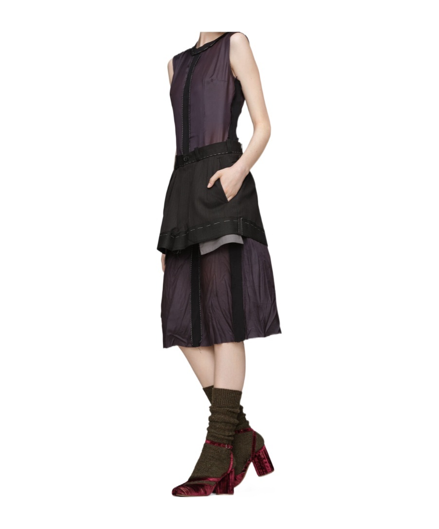 Maison Margiela Layered Sleeveless Dress In Blue