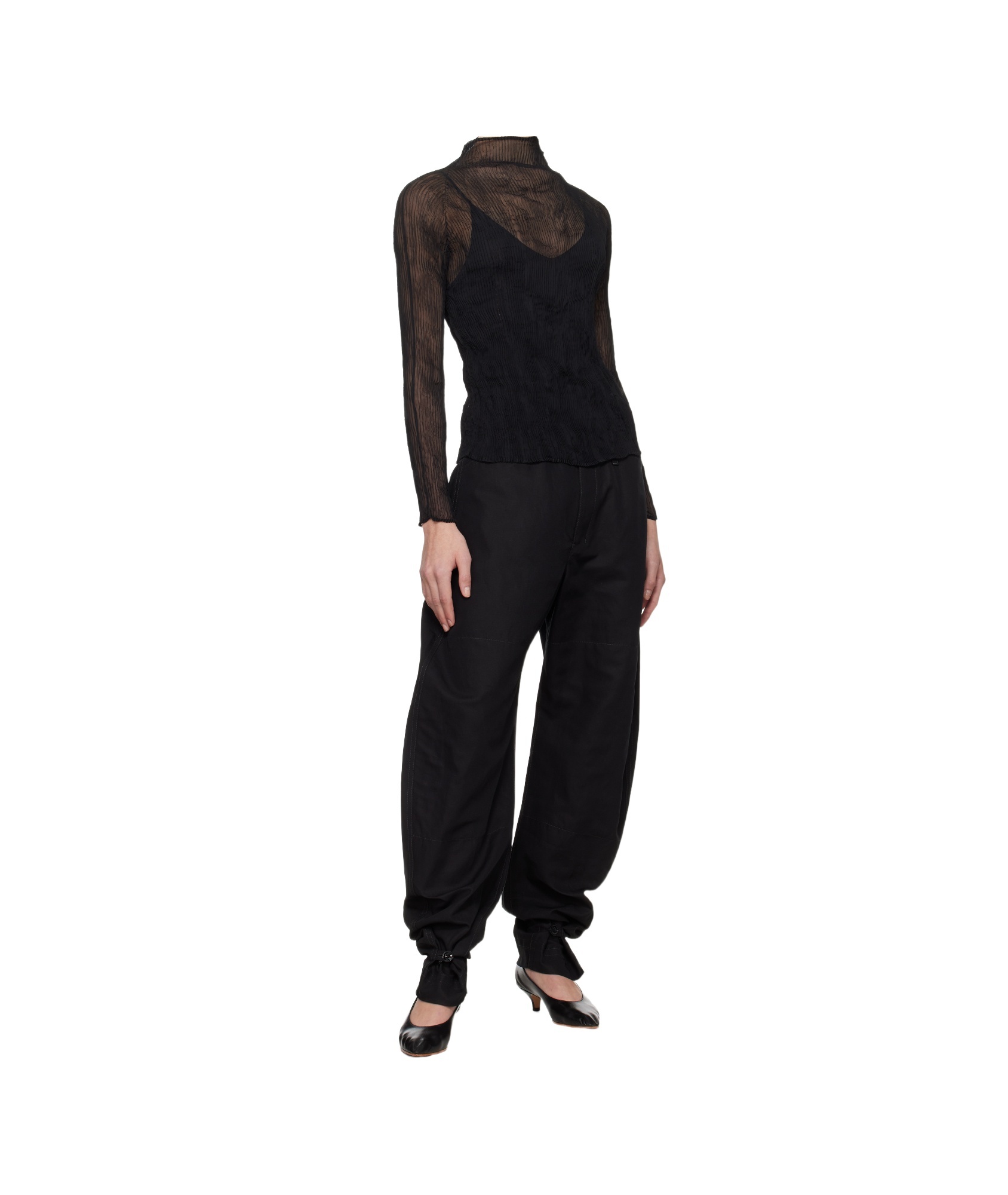 Issey Miyake Semi-sheer Pleated T-shirt