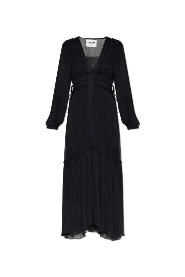 Isabel Marant Étoile Amara V-neck Maxi Dress In Black