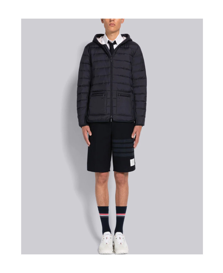 Thom Browne Zip-front Padded Jacket In Black