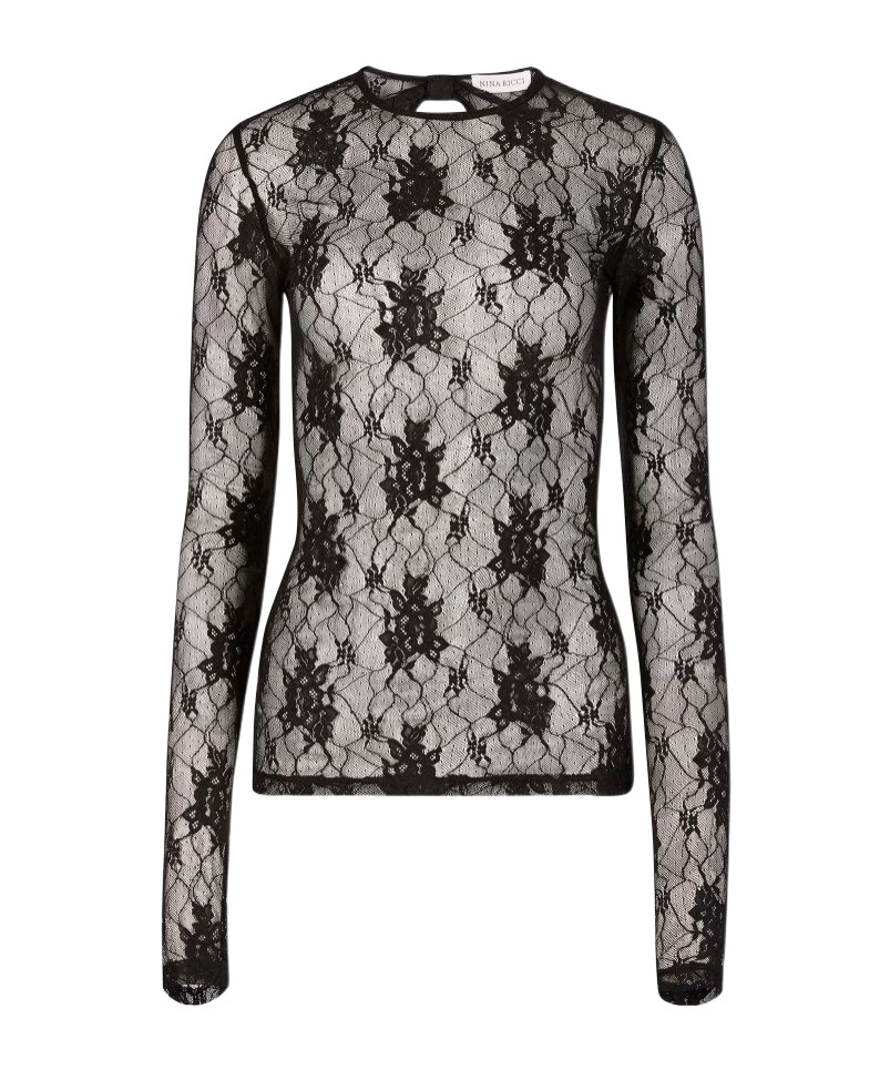 Nina Ricci Floral Lace Backless Top