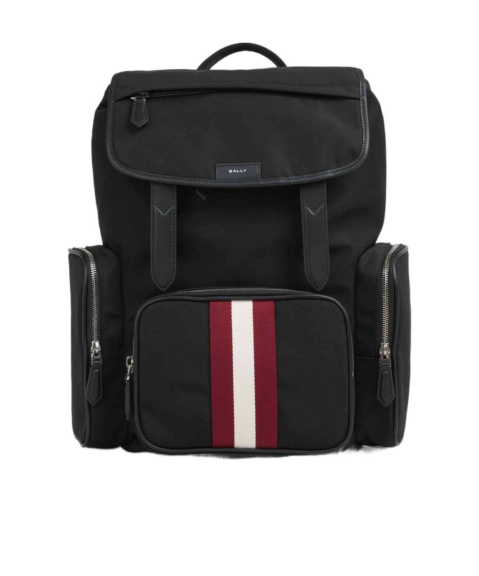 Bally Striped Backpack In Black
