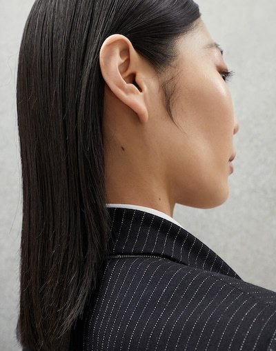 Brunello Cucinelli Double-breasted Wool Blazer In Black