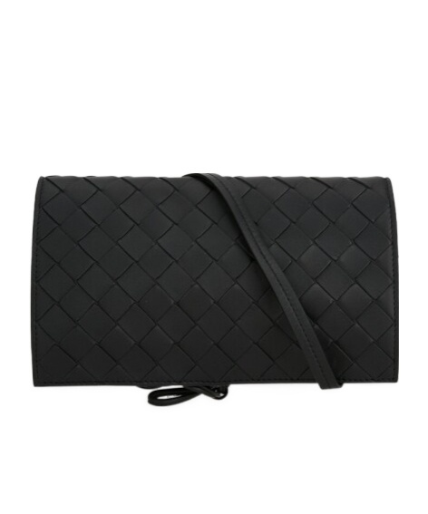 Bottega Veneta Mini Intrecciato Shoulder Bag In Black