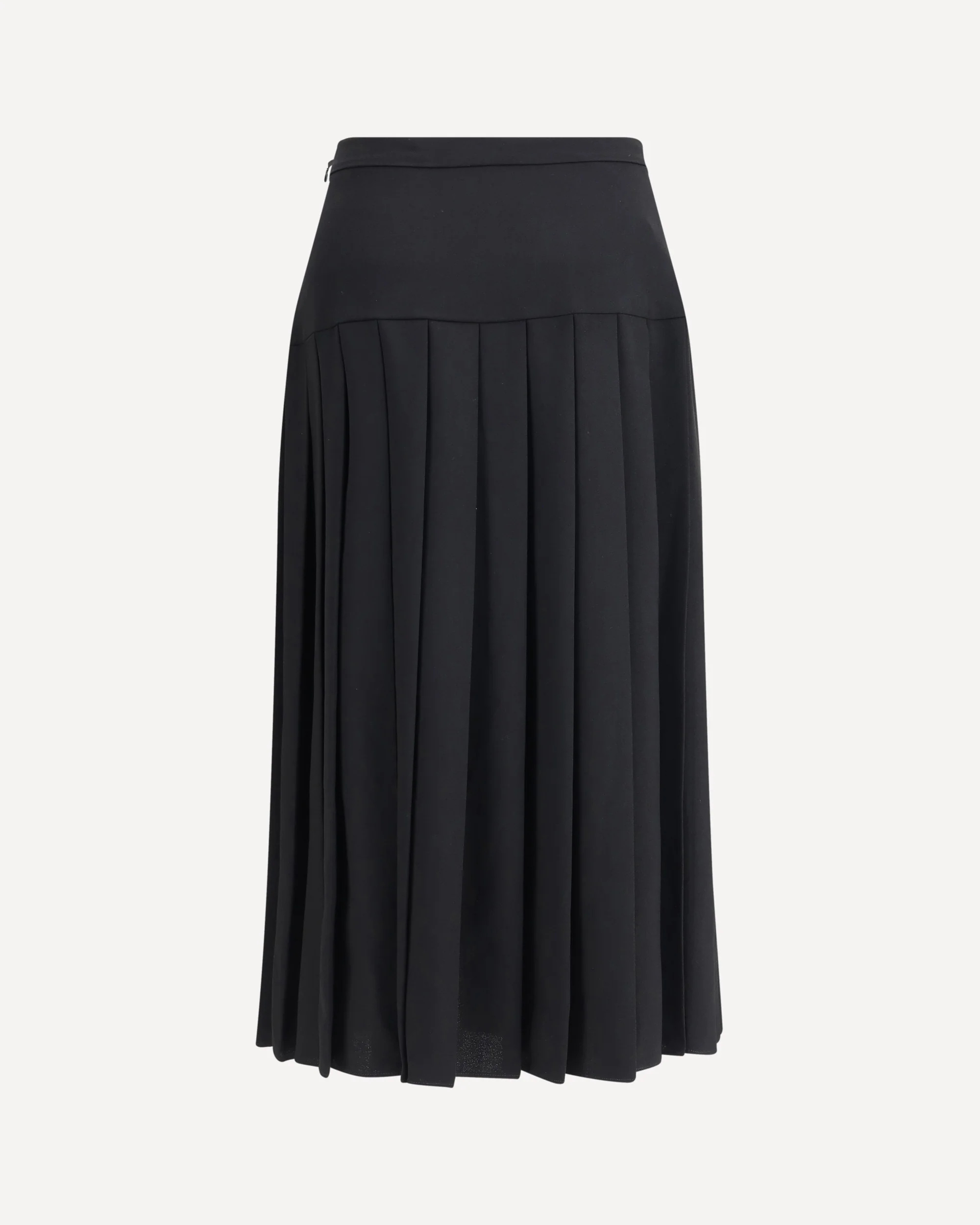 Alessandra Rich Pleated Midi Skirt In Black