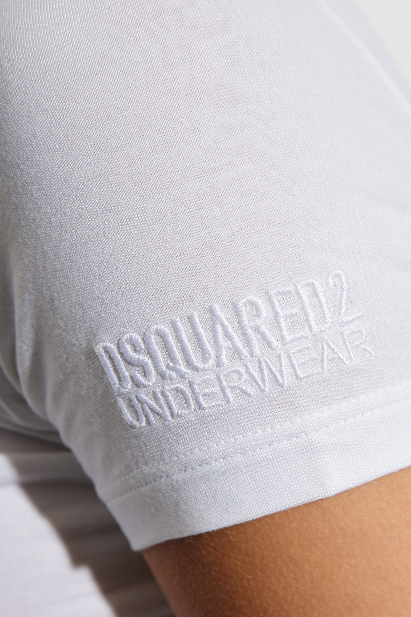 Dsquared2 Round Collar Short-sleeve Underwear In White