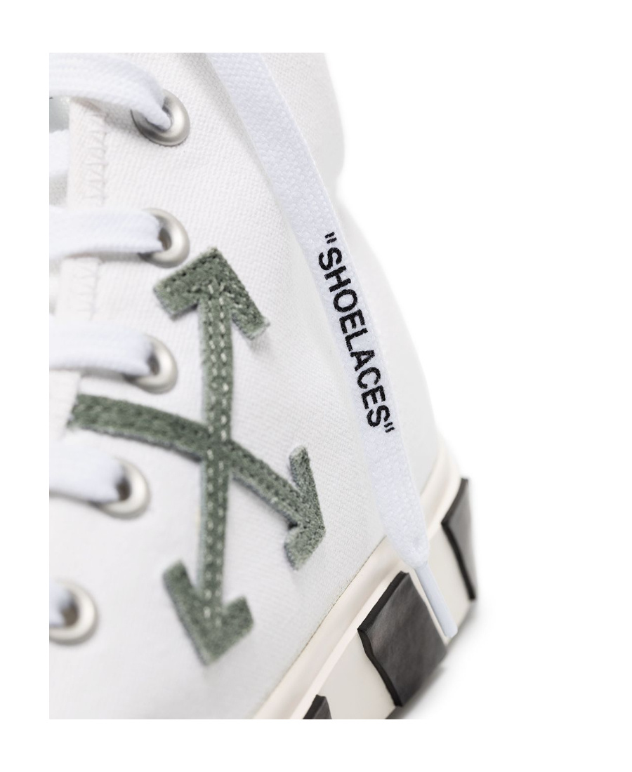 Off-white Vulcanised Mid-top Sneakers In White