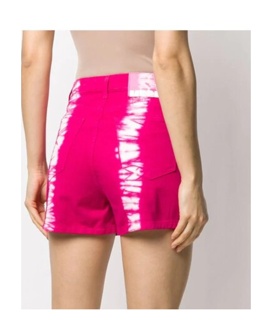 Msgm Logo Detail Shorts In Pink