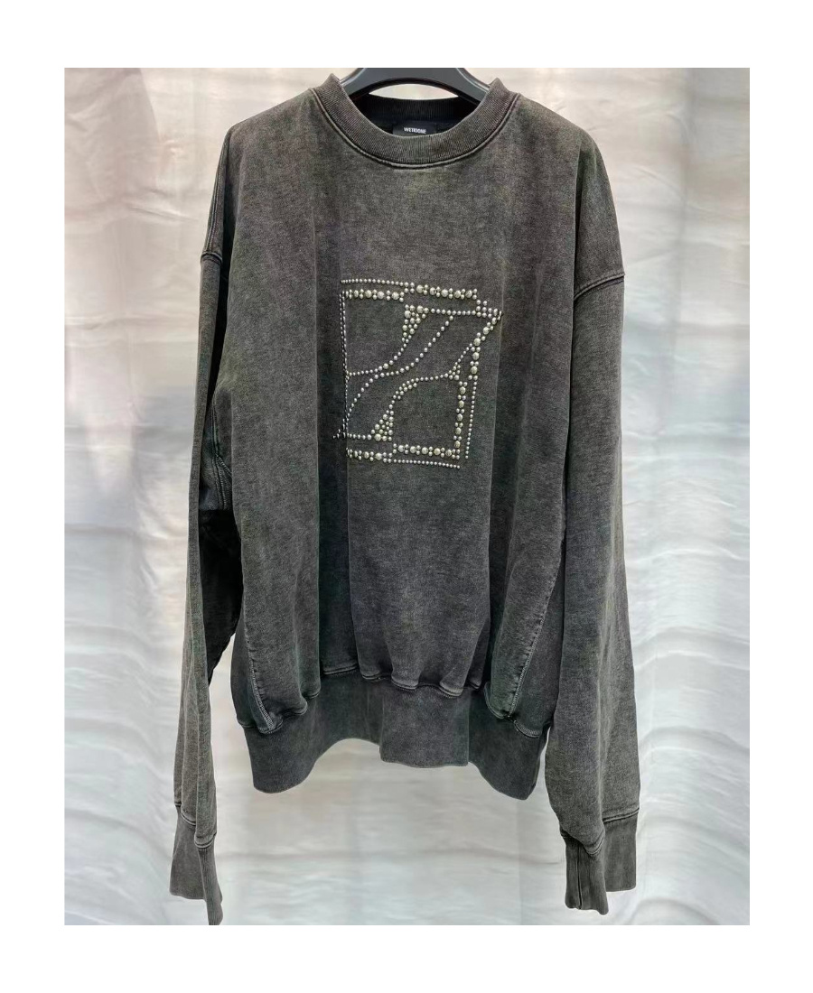 We11 Done Round-necked Sweater In Black